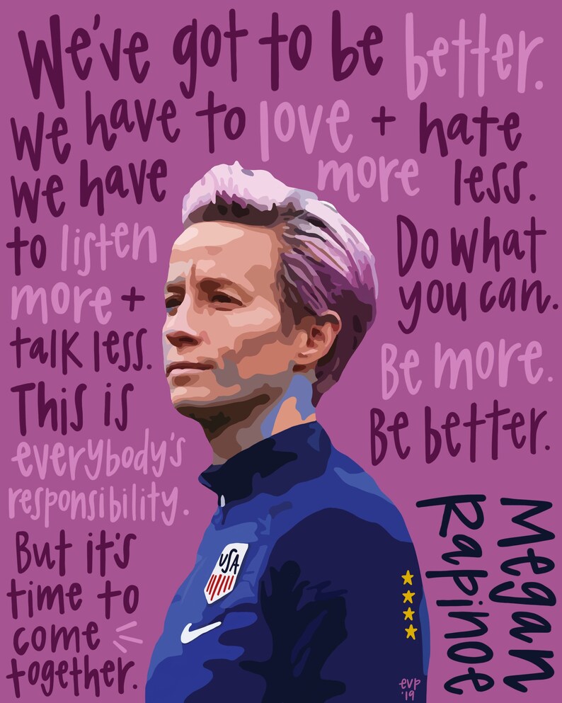 USWNT World Cup Megan Rapinoe Physical Print Megan Rapinoe US Women/'s Soccer Team