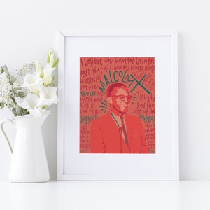 Malcolm X, Malcolm X Poster, Black Lives Matter, Black History, Black History Month, Education Poster, Black Panther, Classroom Decor