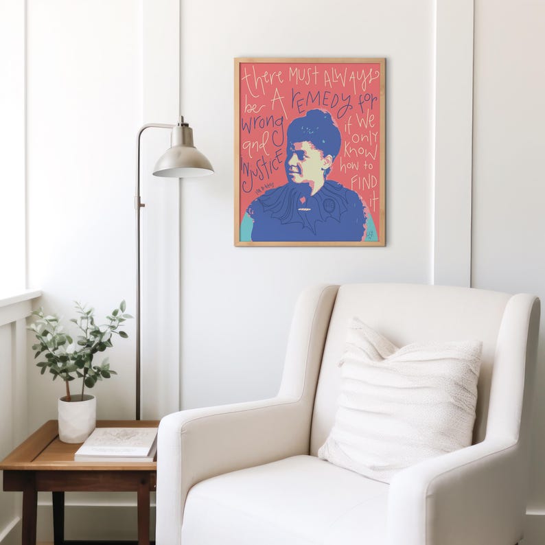 Lámina de Ida B. Wells, Arte mural sobre los derechos civiles, Descarga digital imagen 2