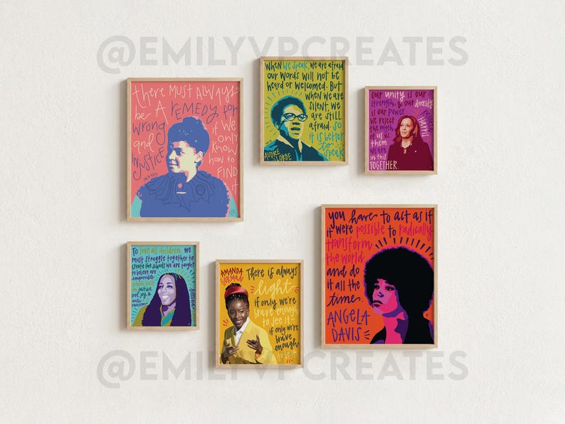 Lámina de Ida B. Wells, Arte mural sobre los derechos civiles, Descarga digital imagen 4