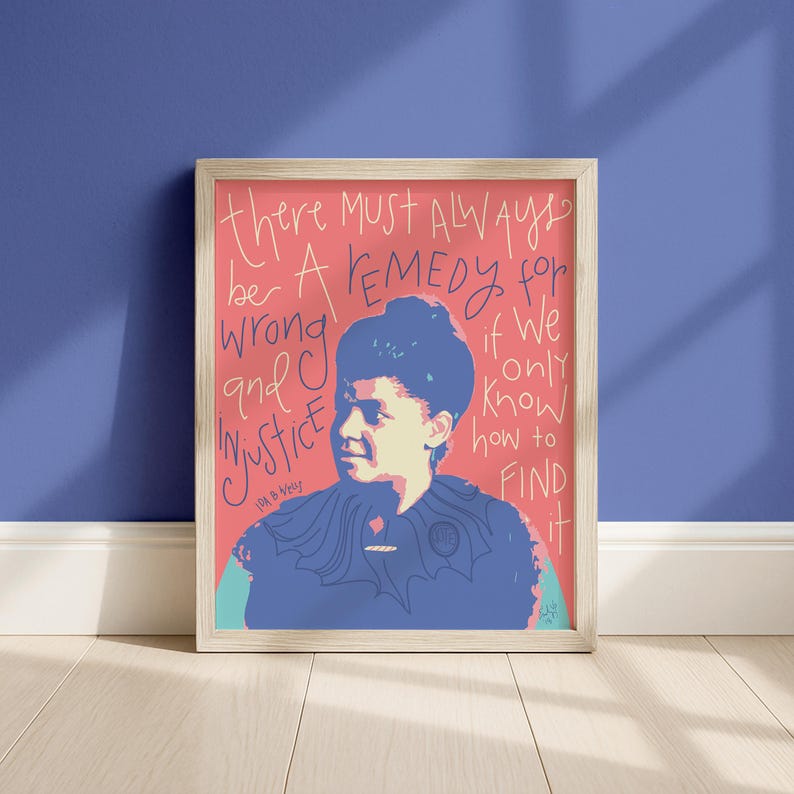 Lámina de Ida B. Wells, Arte mural sobre los derechos civiles, Descarga digital imagen 1