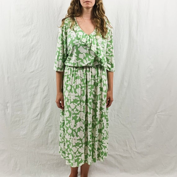 white floral midi dress