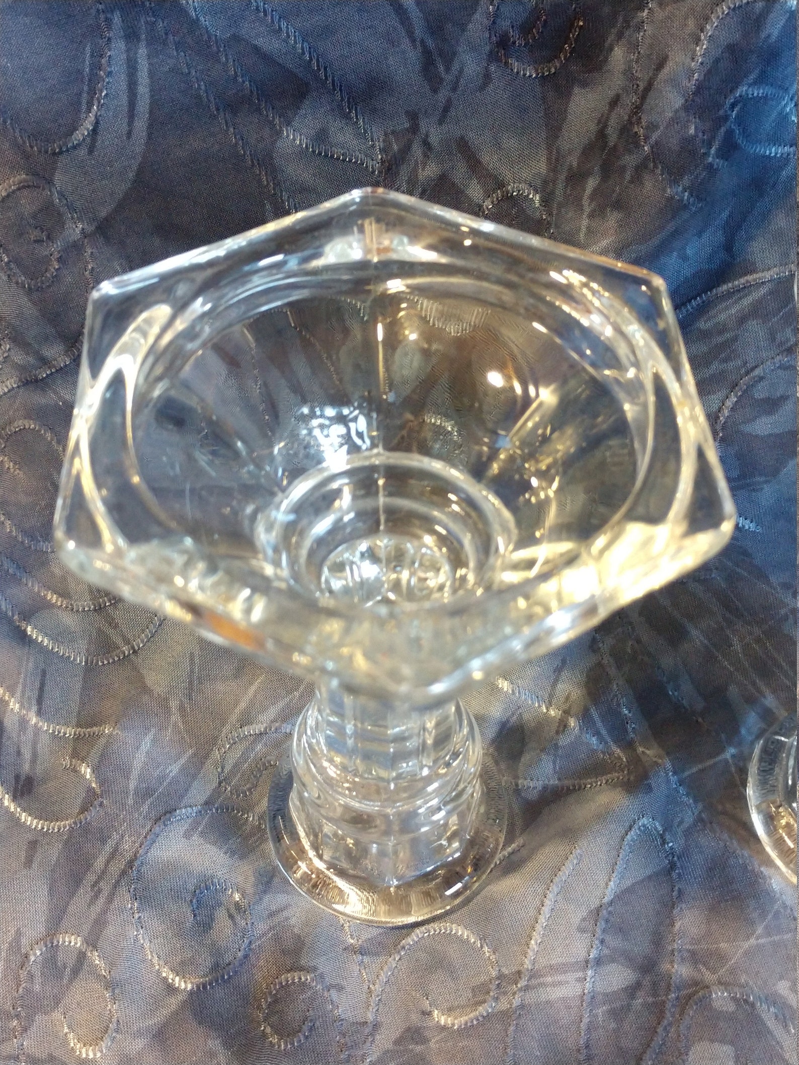 Vintage Candle Holders by Godinger Glass Co. Style of Pillar Etsy