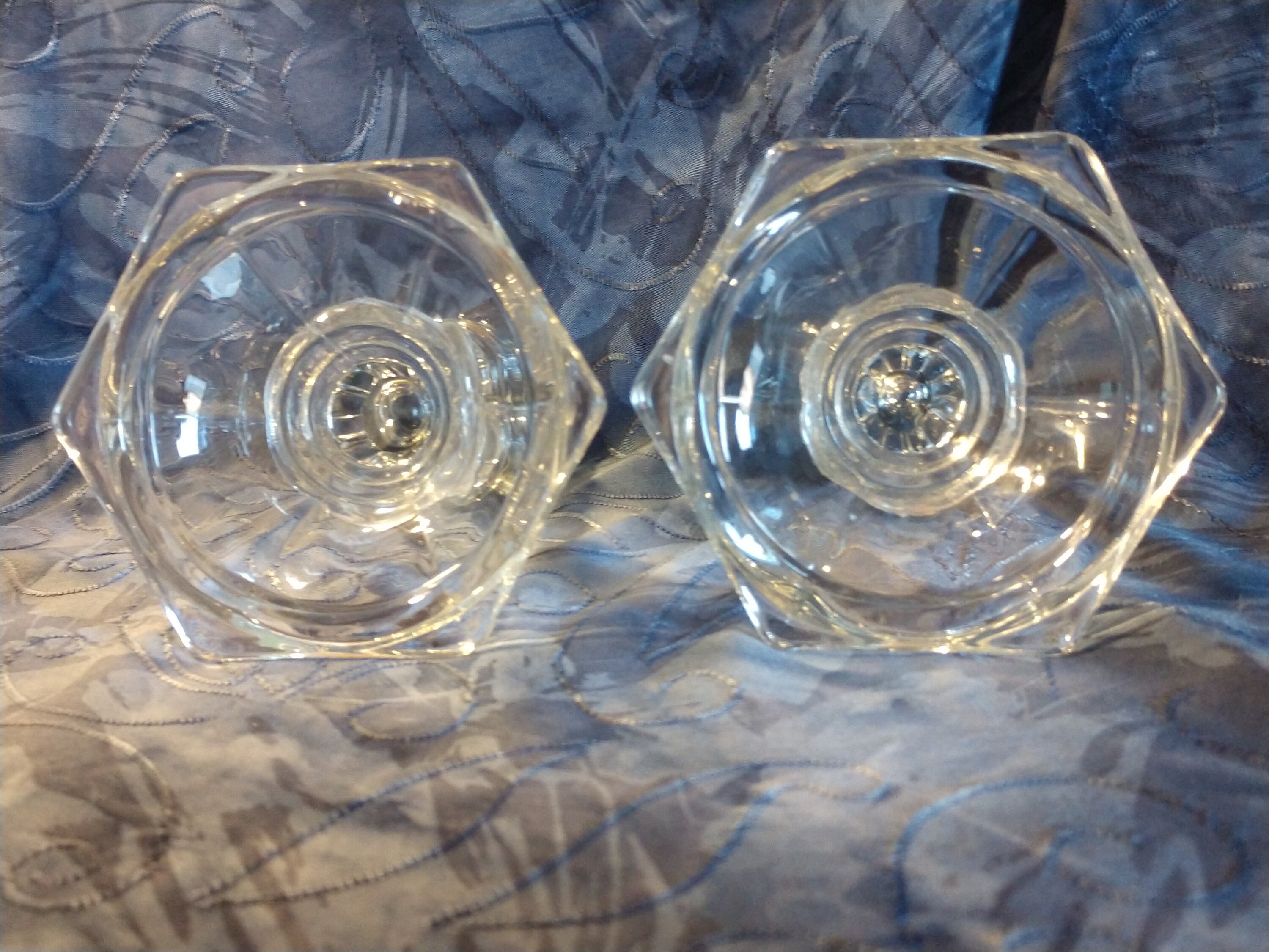 Vintage Shannon Crystal Candle Holders by Godinger Glass Co. Etsy