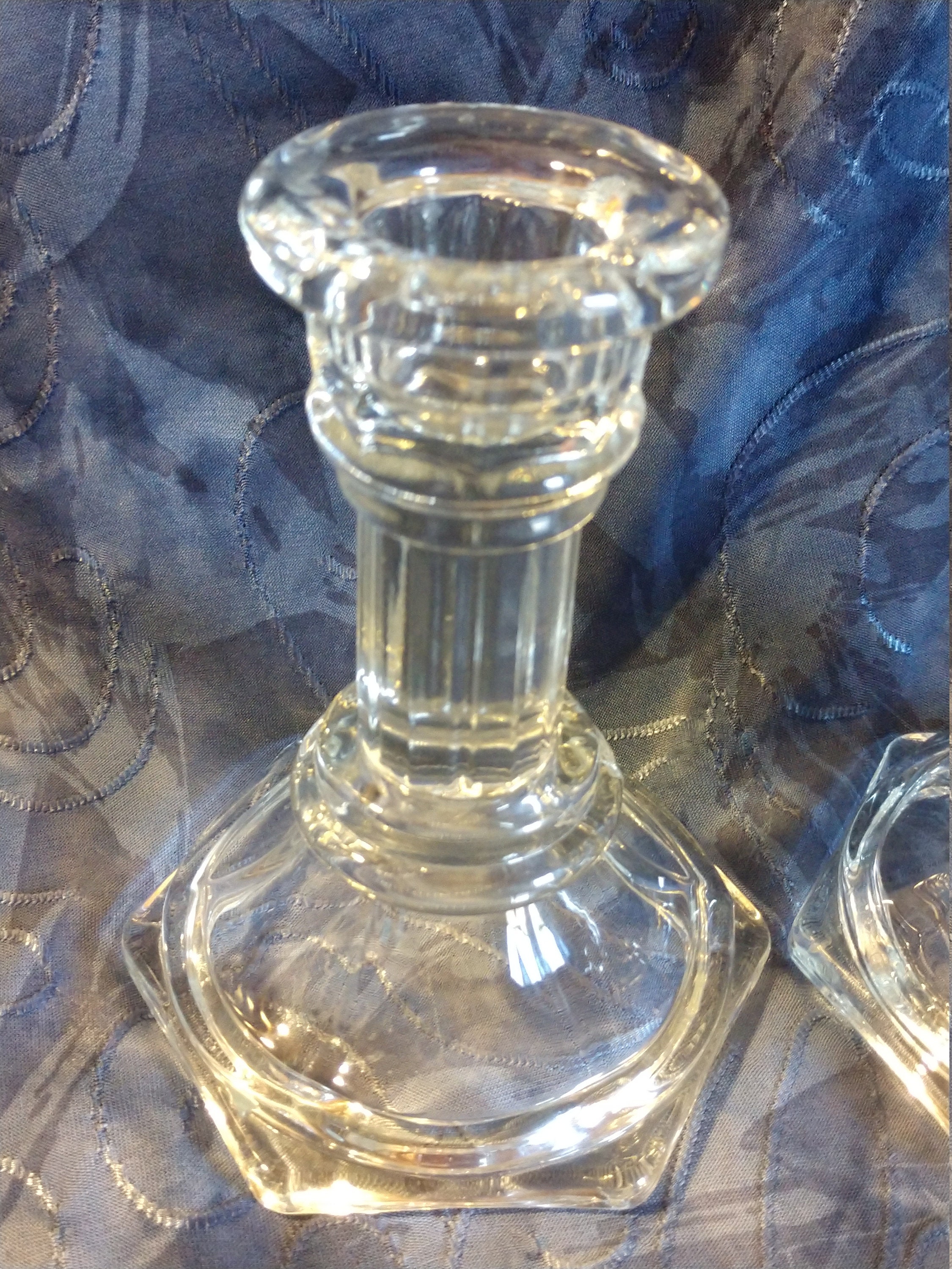 Vintage Shannon Crystal Candle Holders by Godinger Glass Co. Etsy