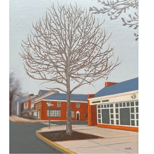 Original Oil Painting: "Starbee's Tree" Framed Landscape Art (8x10)