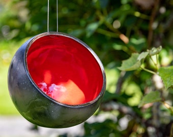 Hanging light bowl (red, Ø 15 cm)