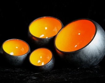 Lichtschale (orange, Ø 12 cm)