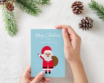 Digital Christmas card with Santa Claus