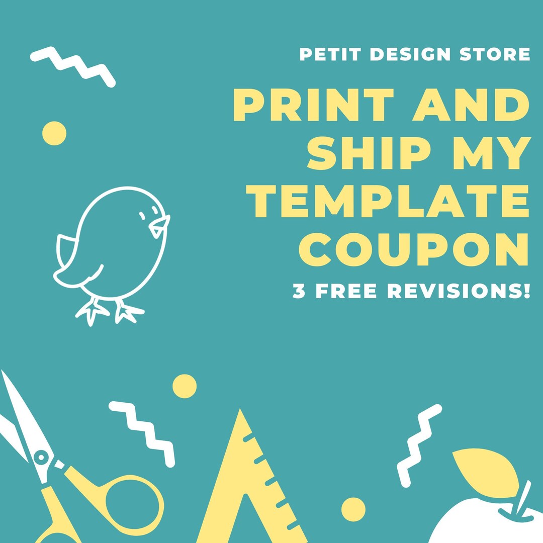 Print and Ship My Template Coupon Etsy