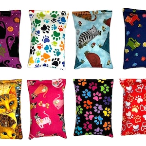 Catnip Pillow Sack Bags for Cats -- Set of 2 -- New Design -- Pick Your Colors--Made in the USA