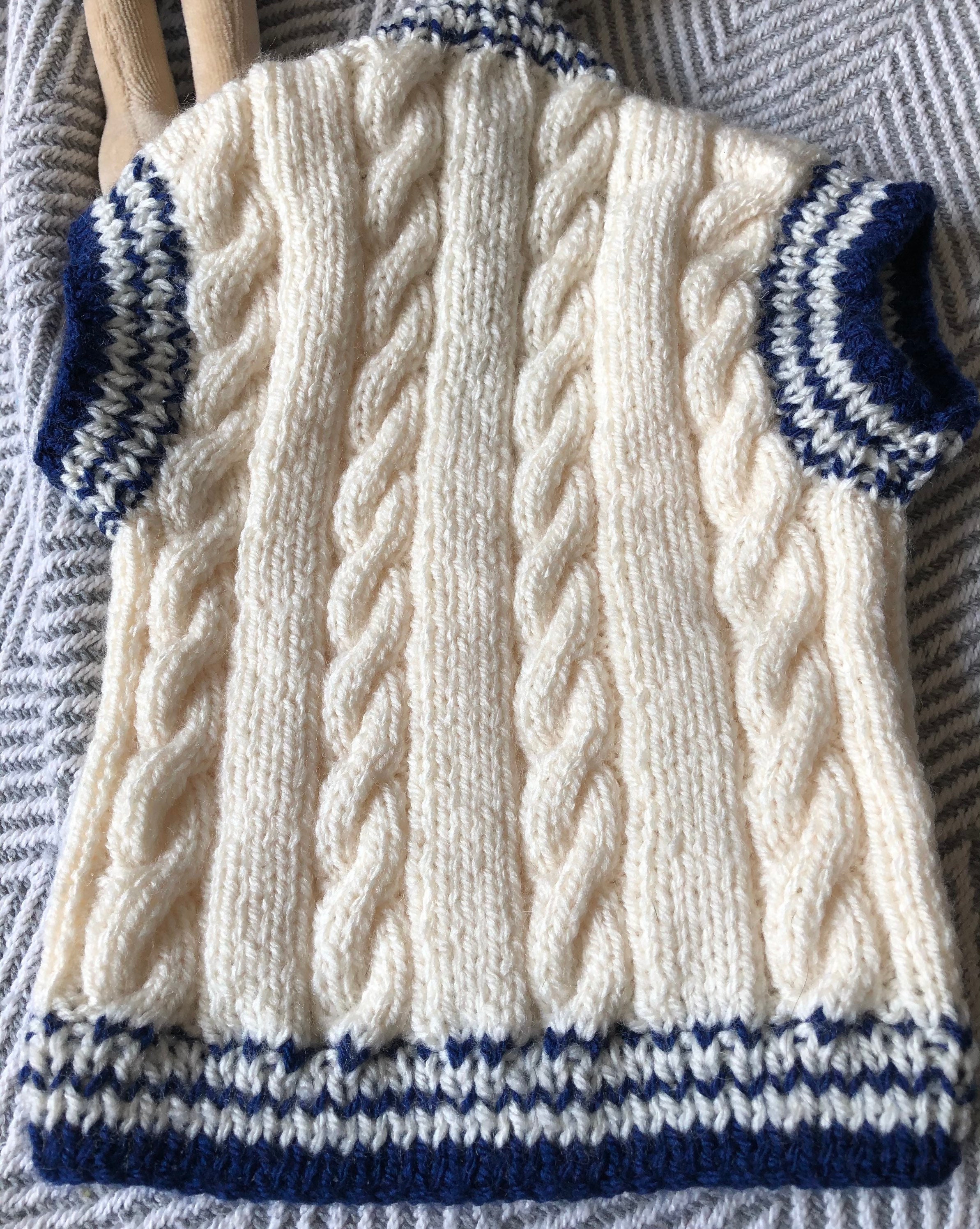 Hand Knit Baby Cricket Sleeveless Pullover Traditional and - Etsy UK