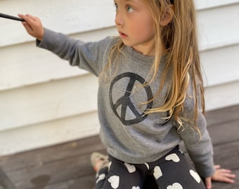 Peace Sign Sweatshirt for Toddler