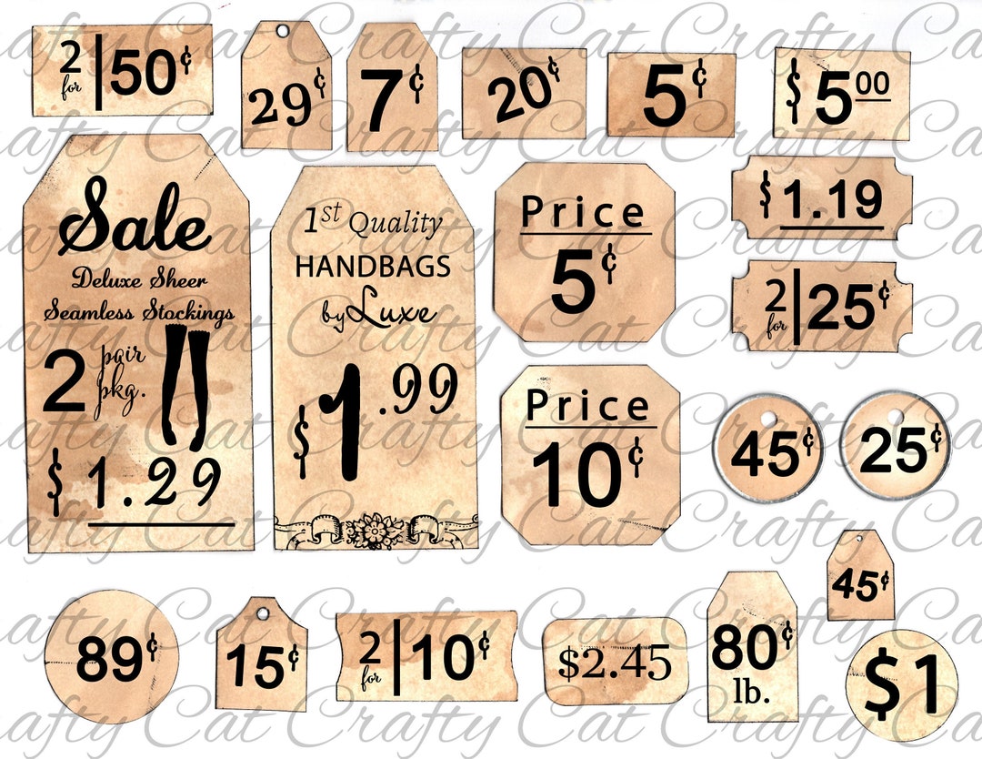 Printable Vinyl Price Tags-32 tags per sheet-3200 Price Tags — screengemsinc