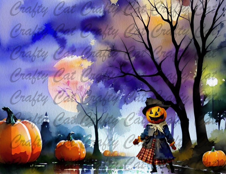 Spooky Watercolor ( a 20 Page Digital Download + FREEBIE) - Etsy
