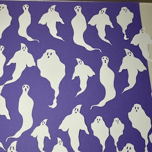 Fantômes effrayants en papier découpés au laser (lot de 40+)