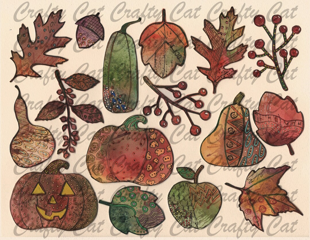 MORE Doodle Fall Fodder (a 3 Page Digital Download) - Etsy