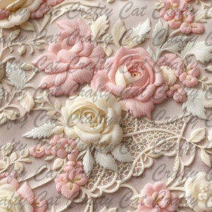 Jolie dentelle rose (téléchargement numérique de 12 pages)