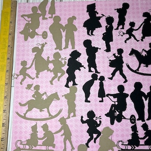 Siluetas infantiles (más de 35 siluetas cortadas con láser en papel kraft o negro)
