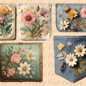 Floral Pockets and Pages (a 12 page digital download)