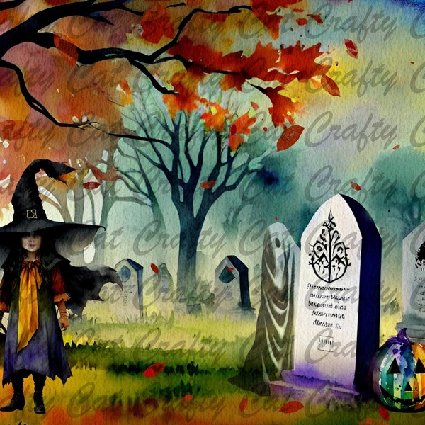 Spooky Watercolor ( a 20 page digital download + FREEBIE)