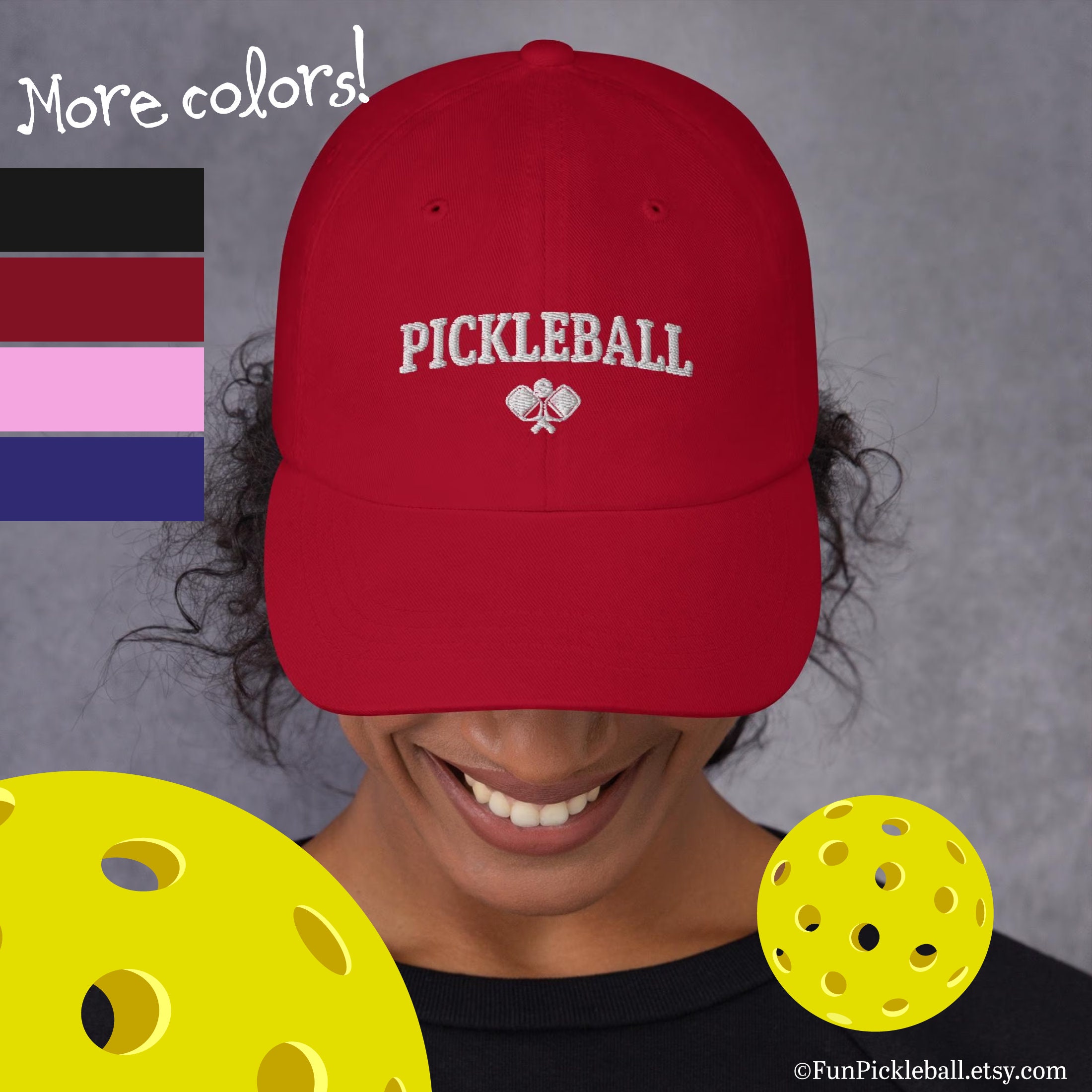 Original Pickleball Hats Perfect Pickleball Gift for Men, Women & Kids -  Great for Beginners or Professionals!