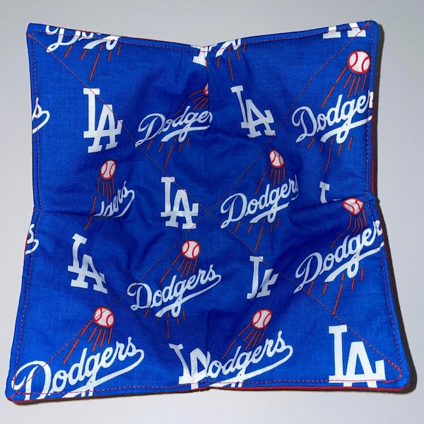 Microwave Bowl Cozy LA Dodgers MLB, hot pad, Quilted, reversible, pot holder, soup bowl, plate cozy