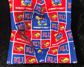 University of Kansas Microwave Bowl Cozy, KU, Quilted, pot holder, Soup Bowl, Ice Cream Bowl, Plate Cozy