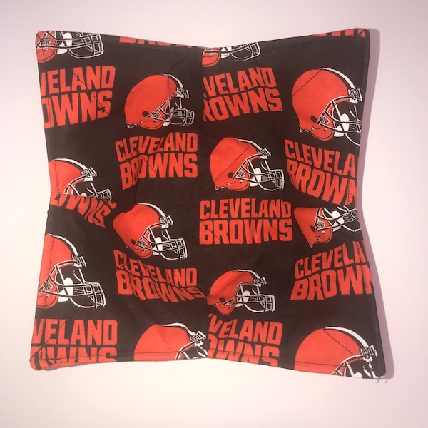 Cleveland Browns NFL Football microwavable bowl cozy, Quilted, pot holder, Hot Pad, Soup Bowl, Ice Cream Bowl, Plate Cozy