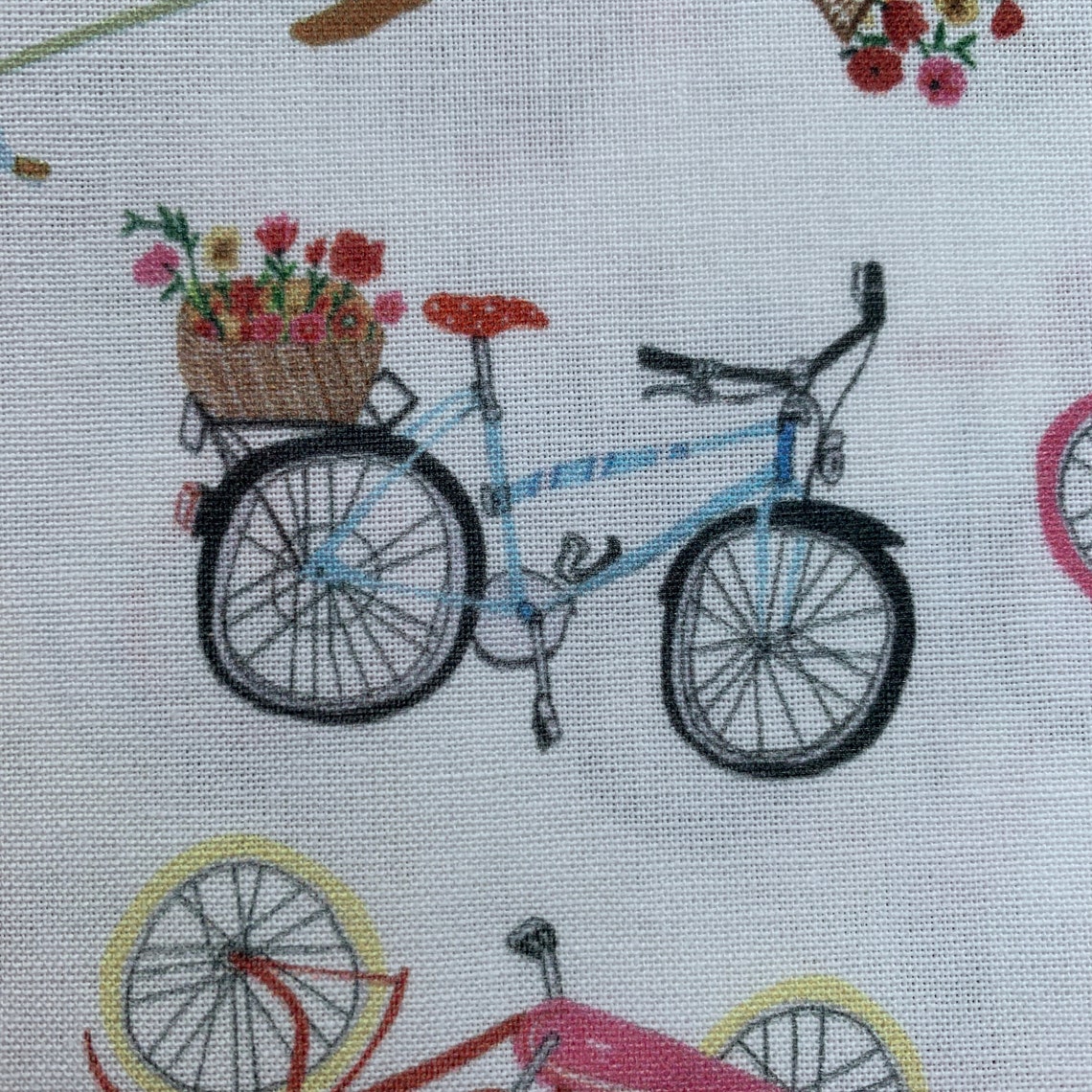 tissu imprime bicyclette