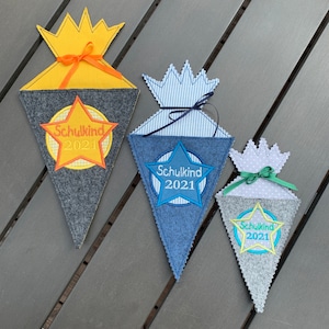 Schultüte aus Filz-Schulstart-Schulkind-Geldgeschenk