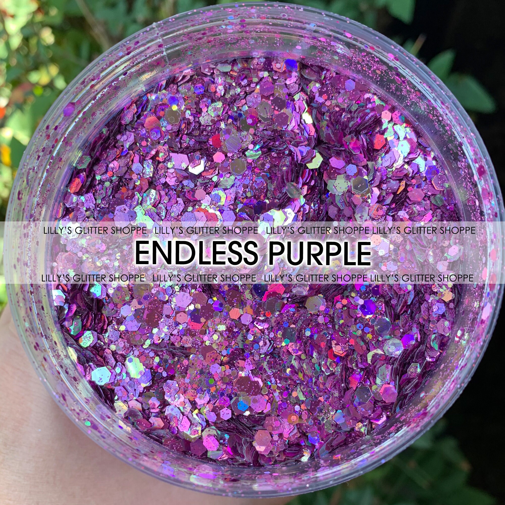 Purple holographic Opal Custom Glitter Purple chunky Opal Etsy