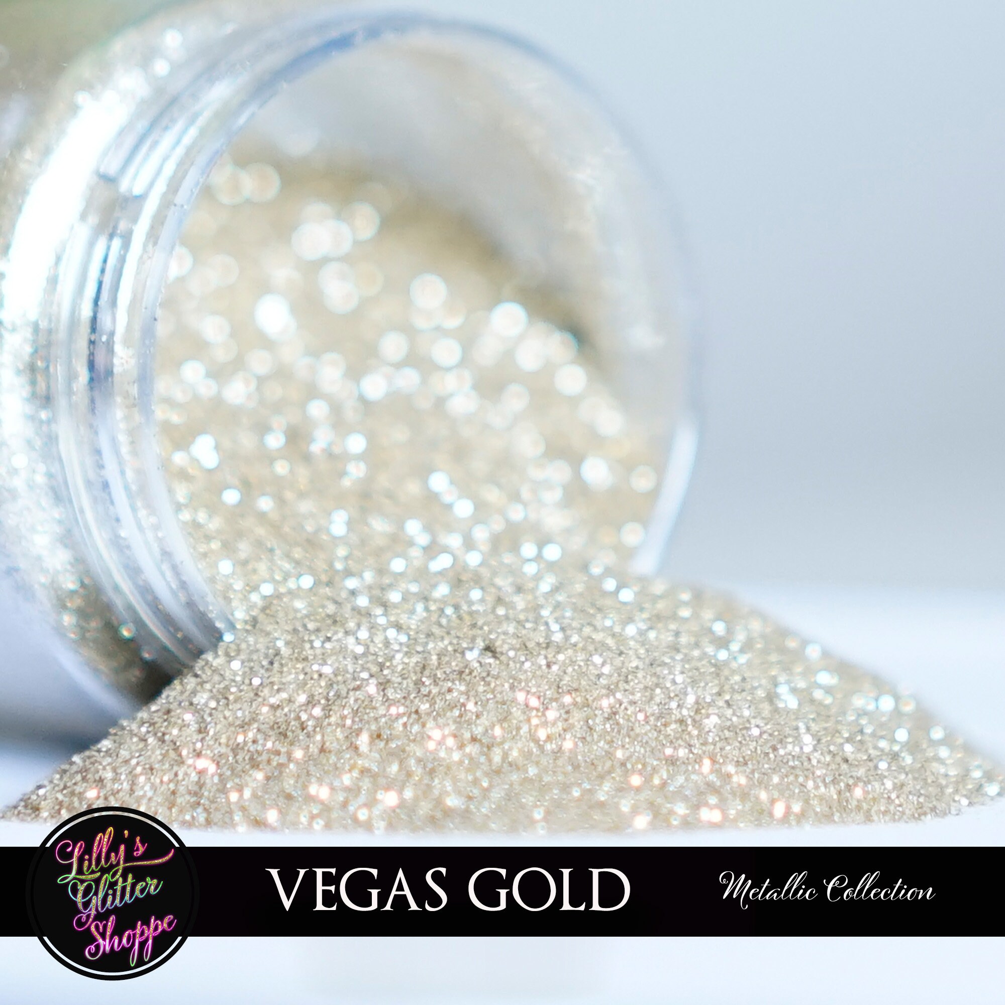 VEGAS GOLD | 2 oz |  Fine Glitter | Polyester Glitter , Tumbler Glitt…
