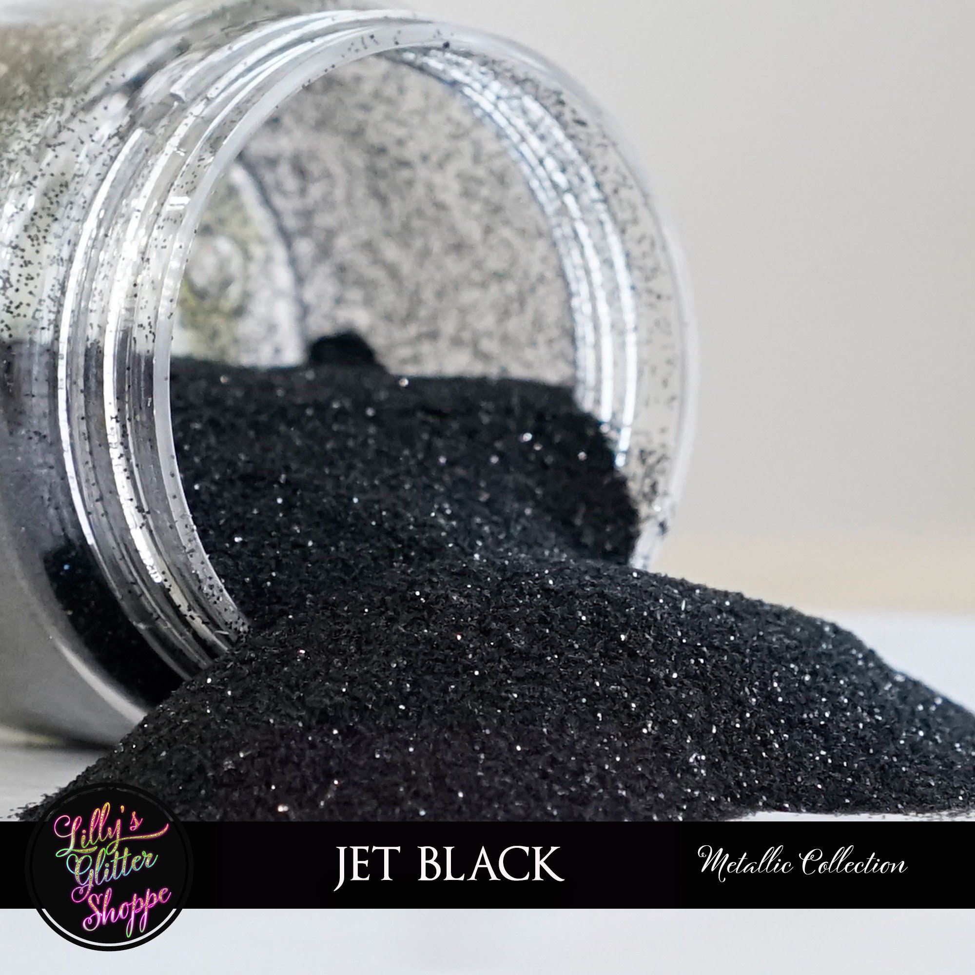 JET BLACK | 2 oz | Fine Glitter  Polyester Glitter, Tumbler Glitter |…