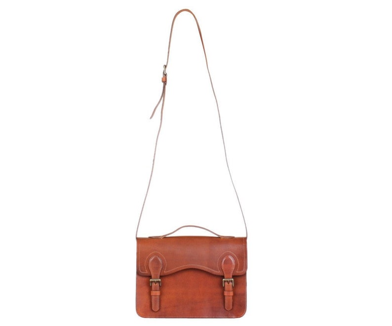 BlackCognacBrown Leather Messenger Bag Leather Satchel Leather hand bag.Messenger bag