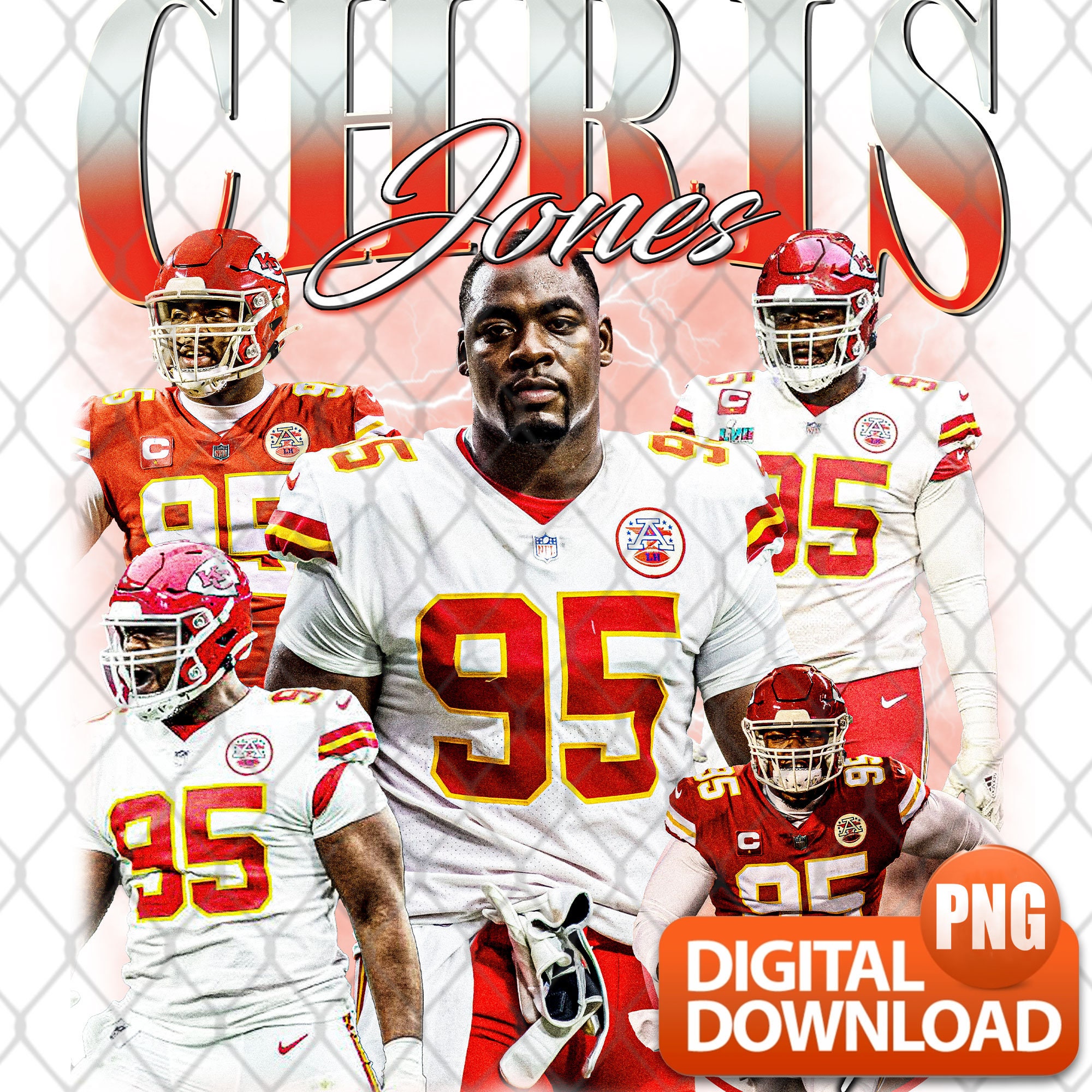 Chris Jones Png, Chris Jones Png, Kansas City Football Png, Vintage ...