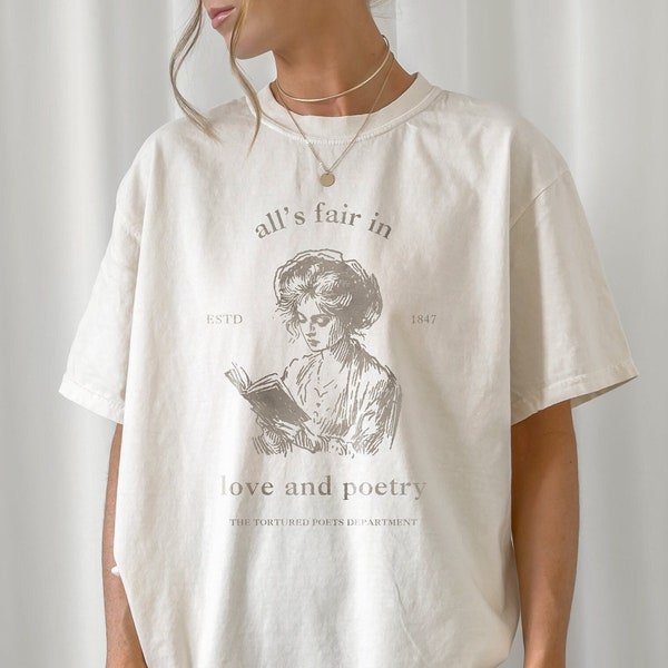 All's Fair Poetry Club | Graphic Shirt | Lyrics, Vintage, Unisex Tee, Light Academia