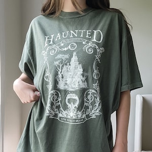 Haunted | Graphic Shirt | Halloween, Haunted House, Spooky, Pumpkins, Lyrics, Merch