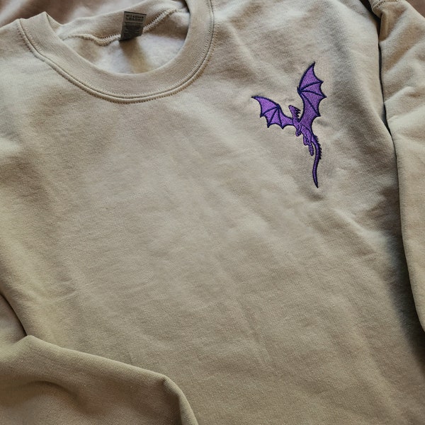Long Live Dragon | Embroidered Sweatshirt | Merch, Subtle, Minimal