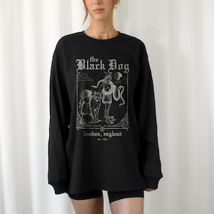 The Black Dog | Graphic Long Sleeve | Lyrics, Vintage, Academia, Tortured Poets, London, England