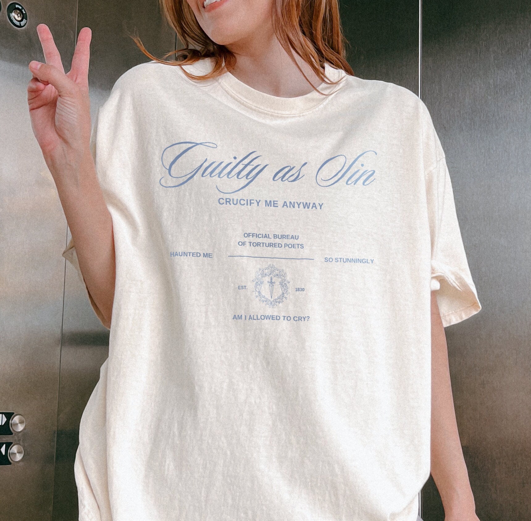 Guilty as Sin | Graphic Shirt | Lyrics, Vintage, Unisex Tee