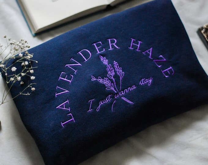 Lavender Haze | Embroidered Sweatshirt | Merch, Midnights, Lyrics