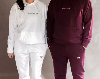 Invisible String | Embroidered Sweatpants | Lyrics, Invisible String, Valentine's Day, Couple's