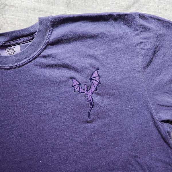 Long Live Dragon | Embroidered T-Shirt | Merch, Subtle, Minimal