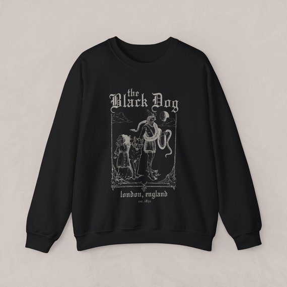 The Black Dog Graphic Sweatshirt Lyrics Vintage Crewneck Academia Tortured Poets London England Etsy