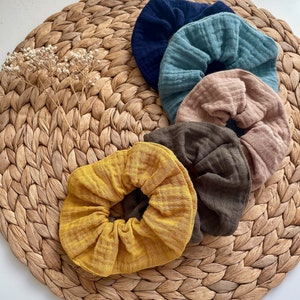 Musselin Scrunchie Organic in vielen Farben biologisch, fair, Zero waste Bild 1