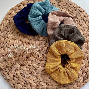 Musselin Scrunchie Organic in vielen Farben biologisch, fair, Zero waste image 2