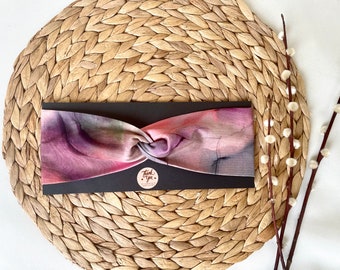 Turban Haarband "Aquarell Colors" - verschiedene Tragevarianten - boho, nachhaltig, fair