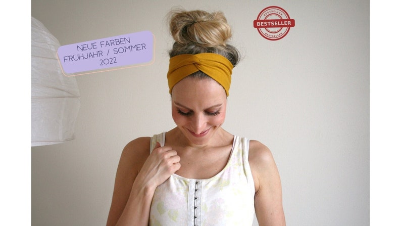 Turban-Haarband Organic in vielen Farben biologisch, fair, zero waste Bild 1