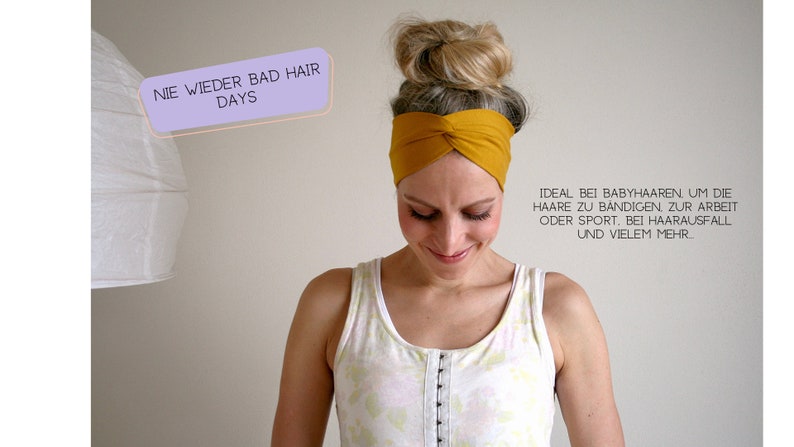 Turban-Haarband Organic in vielen Farben biologisch, fair, zero waste Bild 3